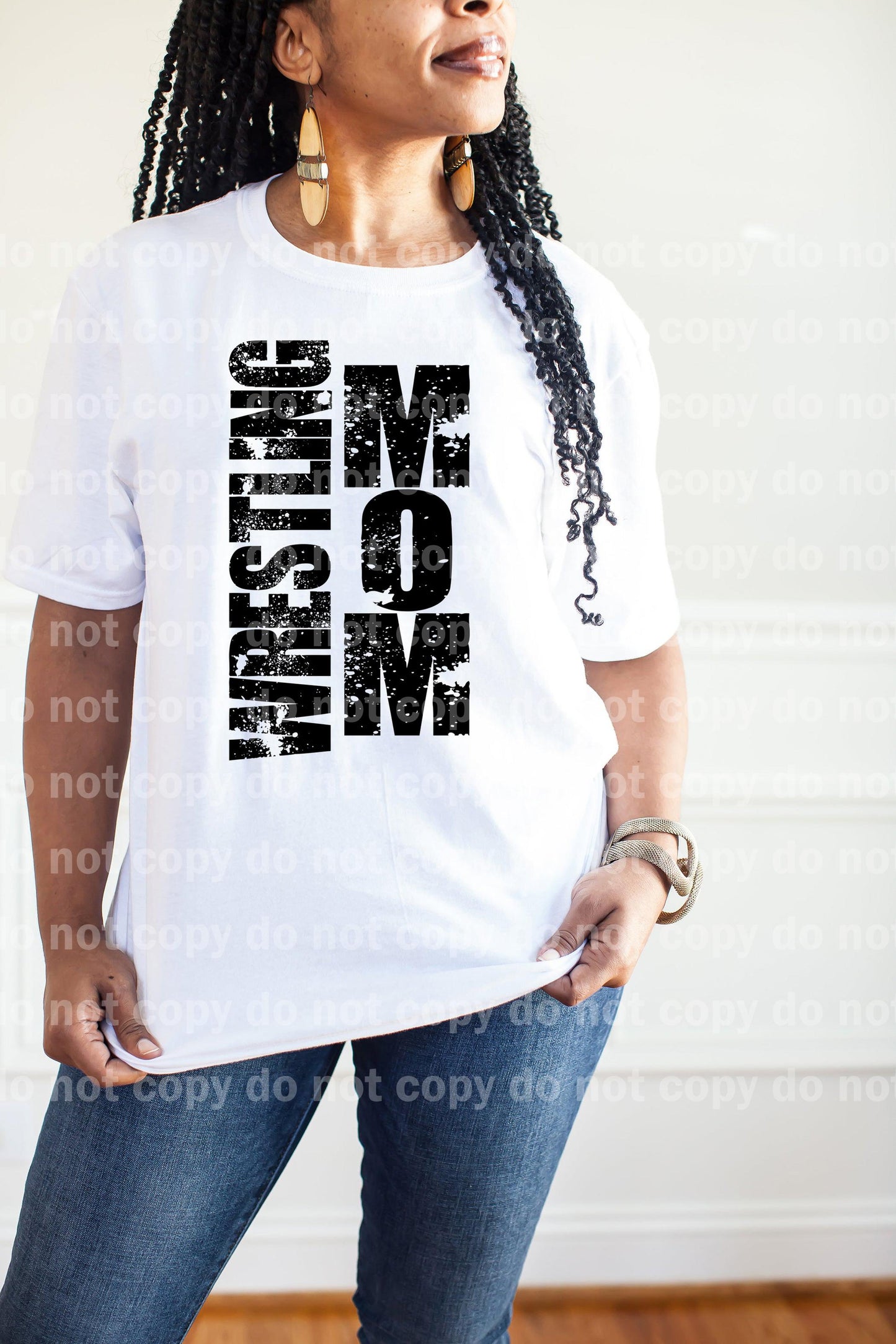 Wrestling Mom Distressed Black