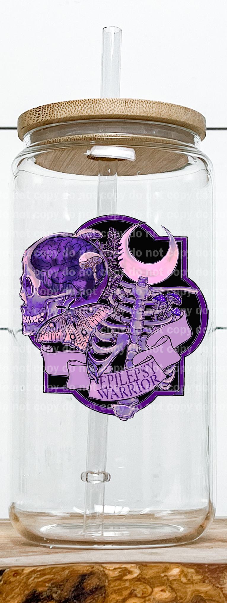 Epilepsy Warrior Skull Moon Moth Emblem
