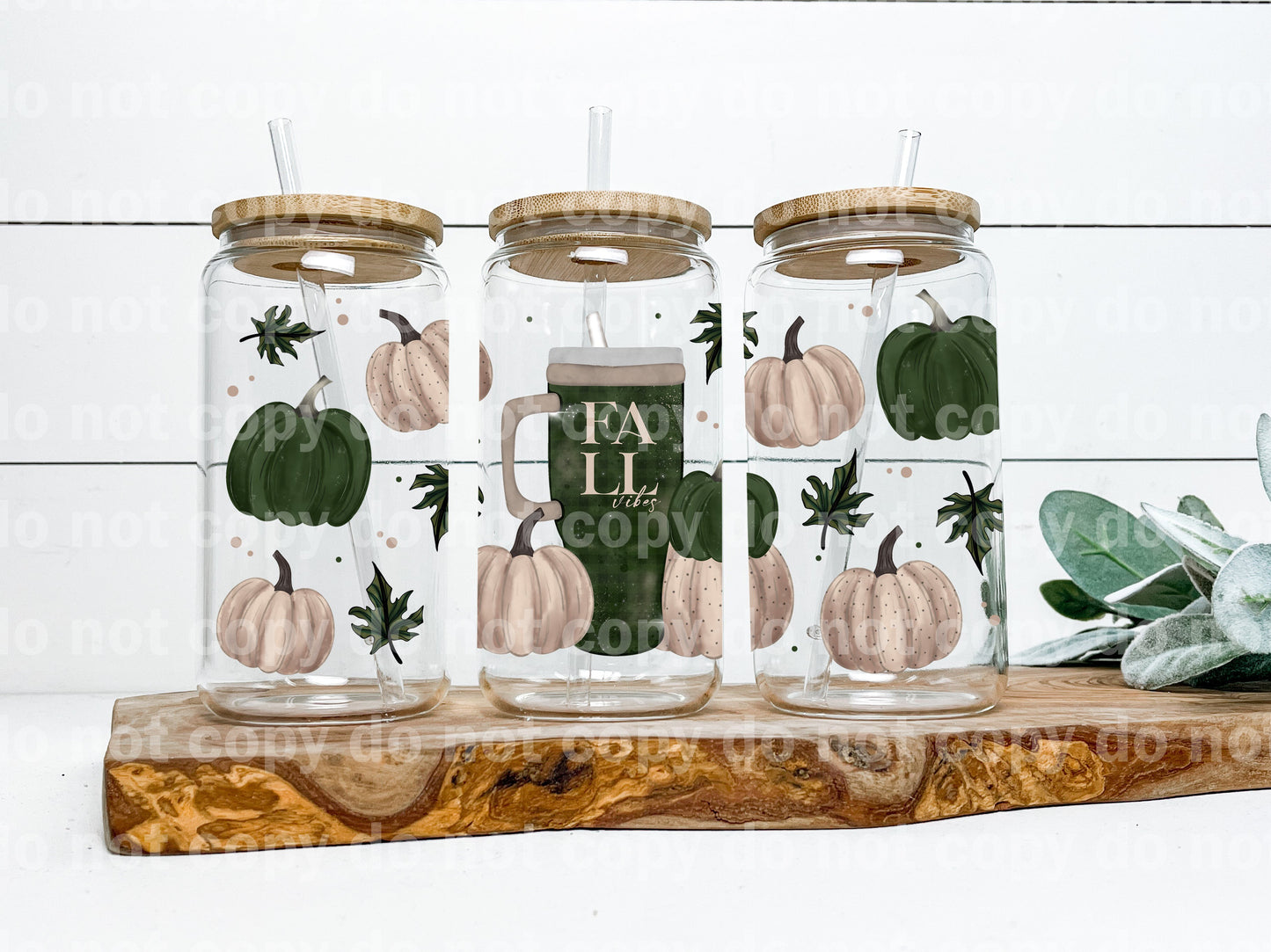 Fall Tumbler Pumpkins 16oz Cup Wrap