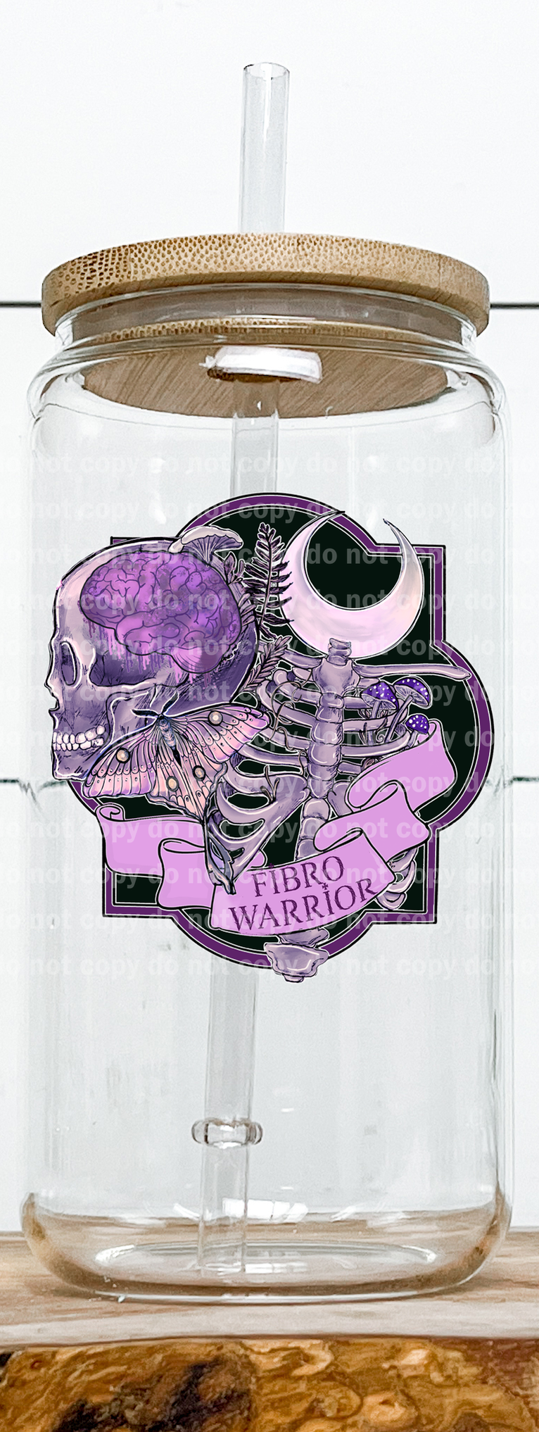 Fibro Warrior Skull Moon Moth Emblem