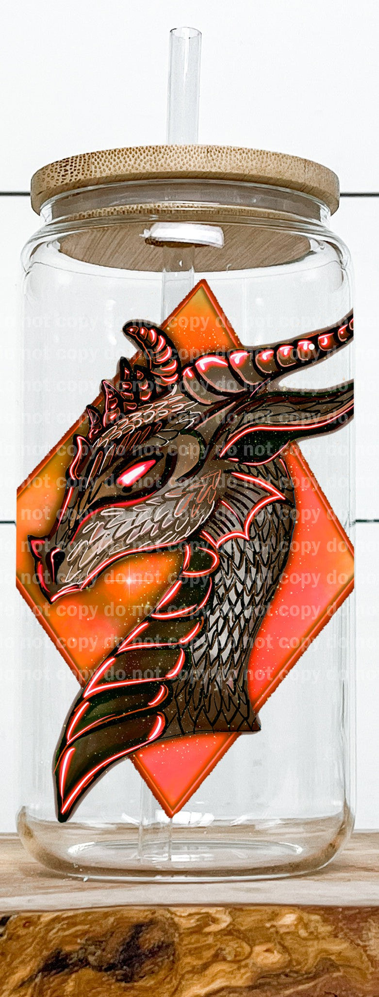 Calcomanía de Dragón de Fuego 3.3 x 4.5