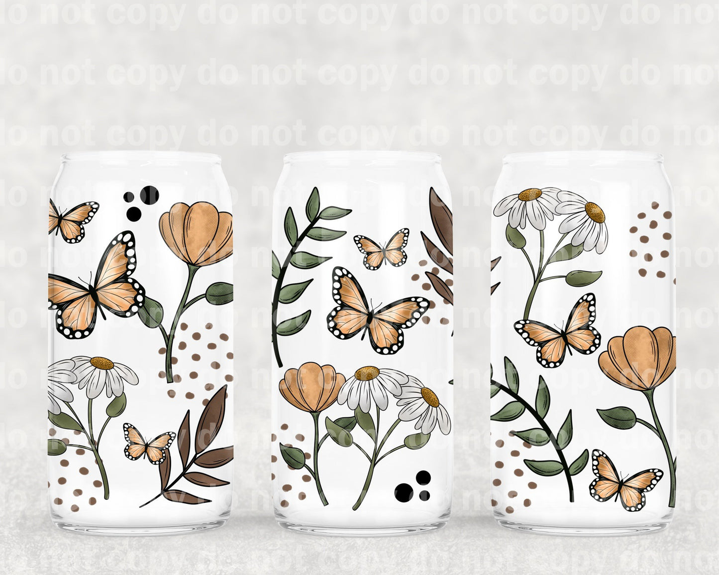 Floral Butterflies Simple Things 16oz Cup Wrap