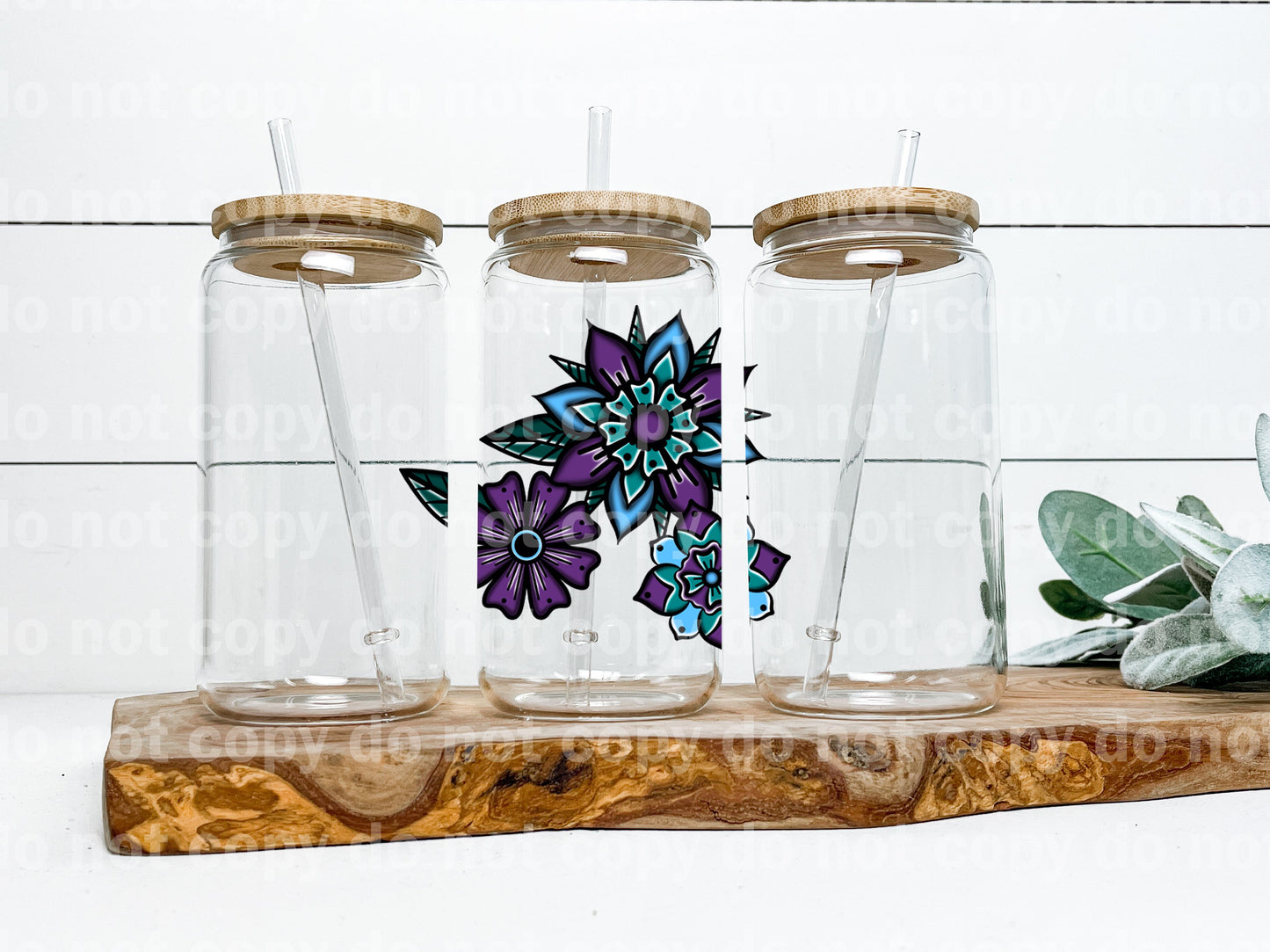 Patrón Floral Púrpura