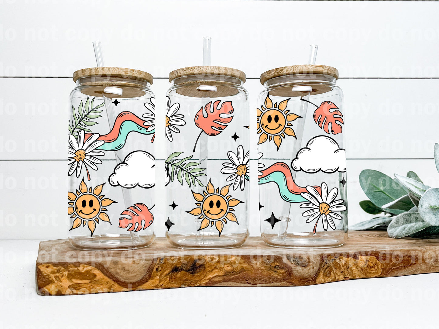 Floral Sun 16oz Cup Wrap