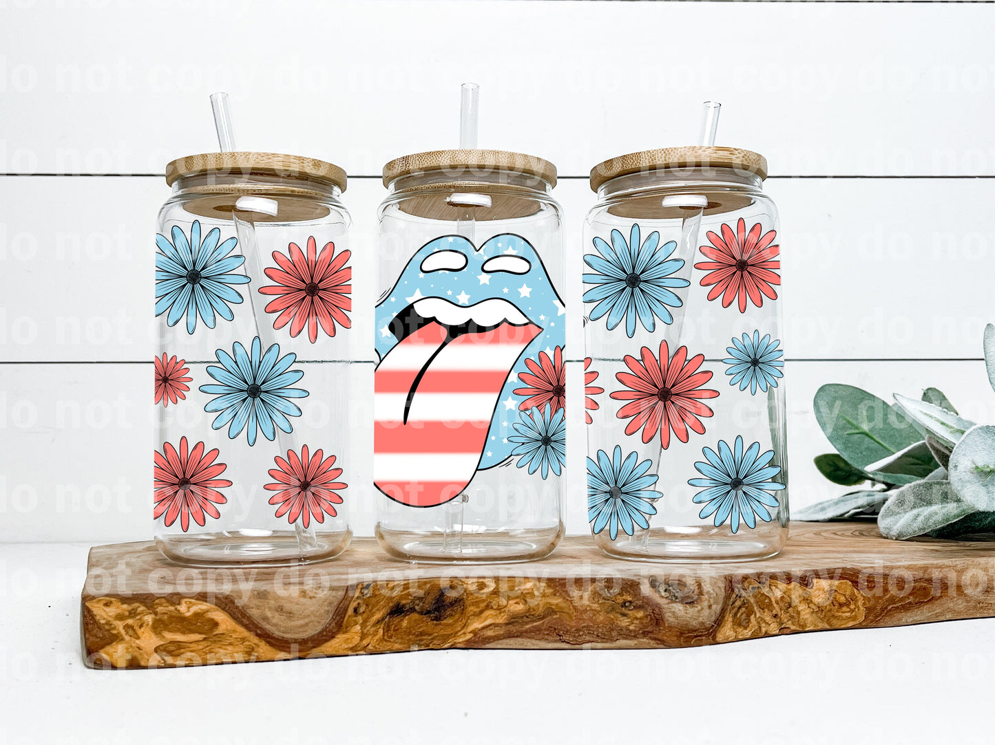 Floral Tongue 16oz Cup Wrap
