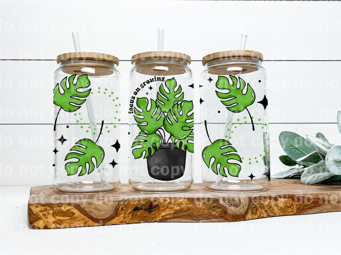 Focus on Growing Monstera 16oz Cup Wrap