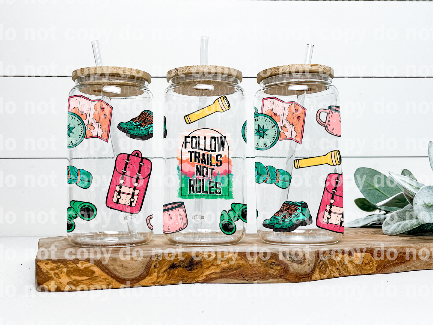 Follow Trails Not Rules 16oz Cup Wrap