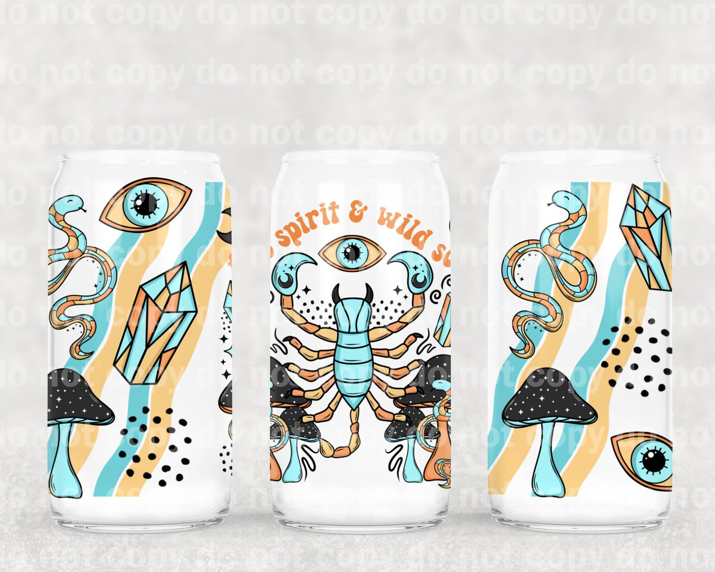 Free Spirit and Wild Soul 16oz Cup Wrap