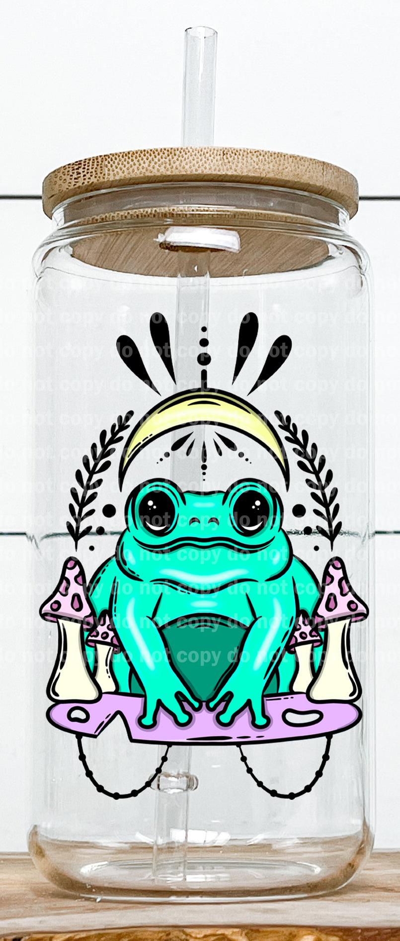 Frog Blue Green Mushroom