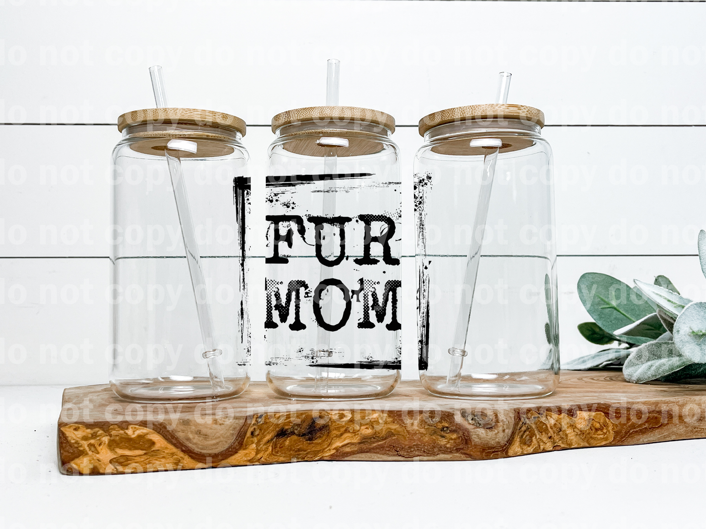 Fur Mom Black Grunge Frame