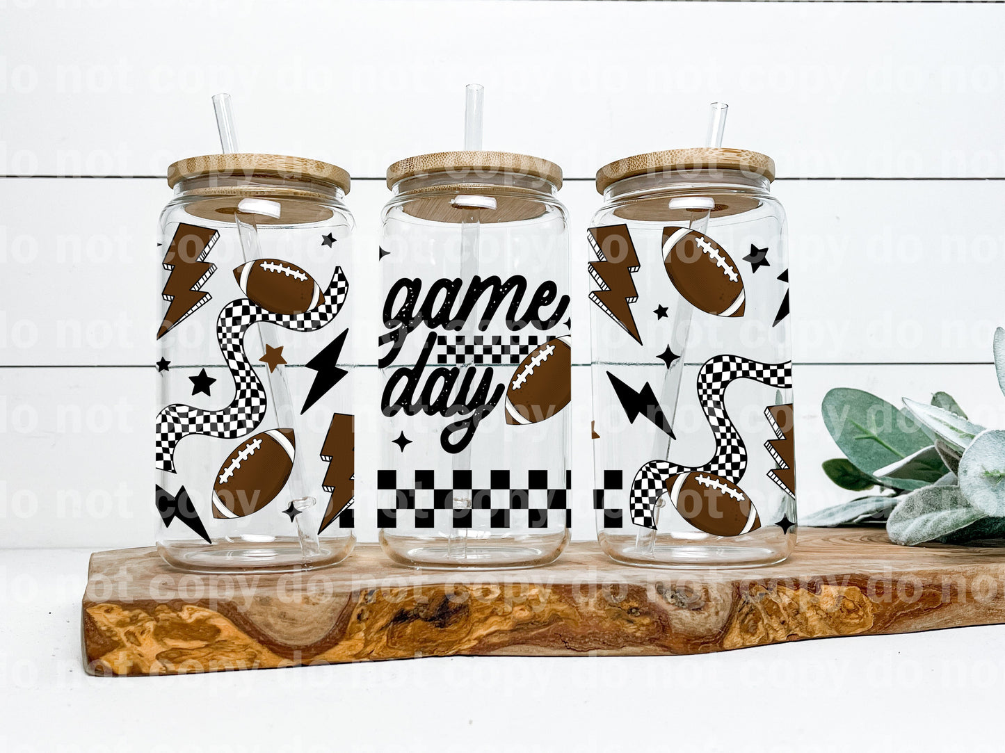 Envoltura de taza de fútbol del día del juego de 16 oz