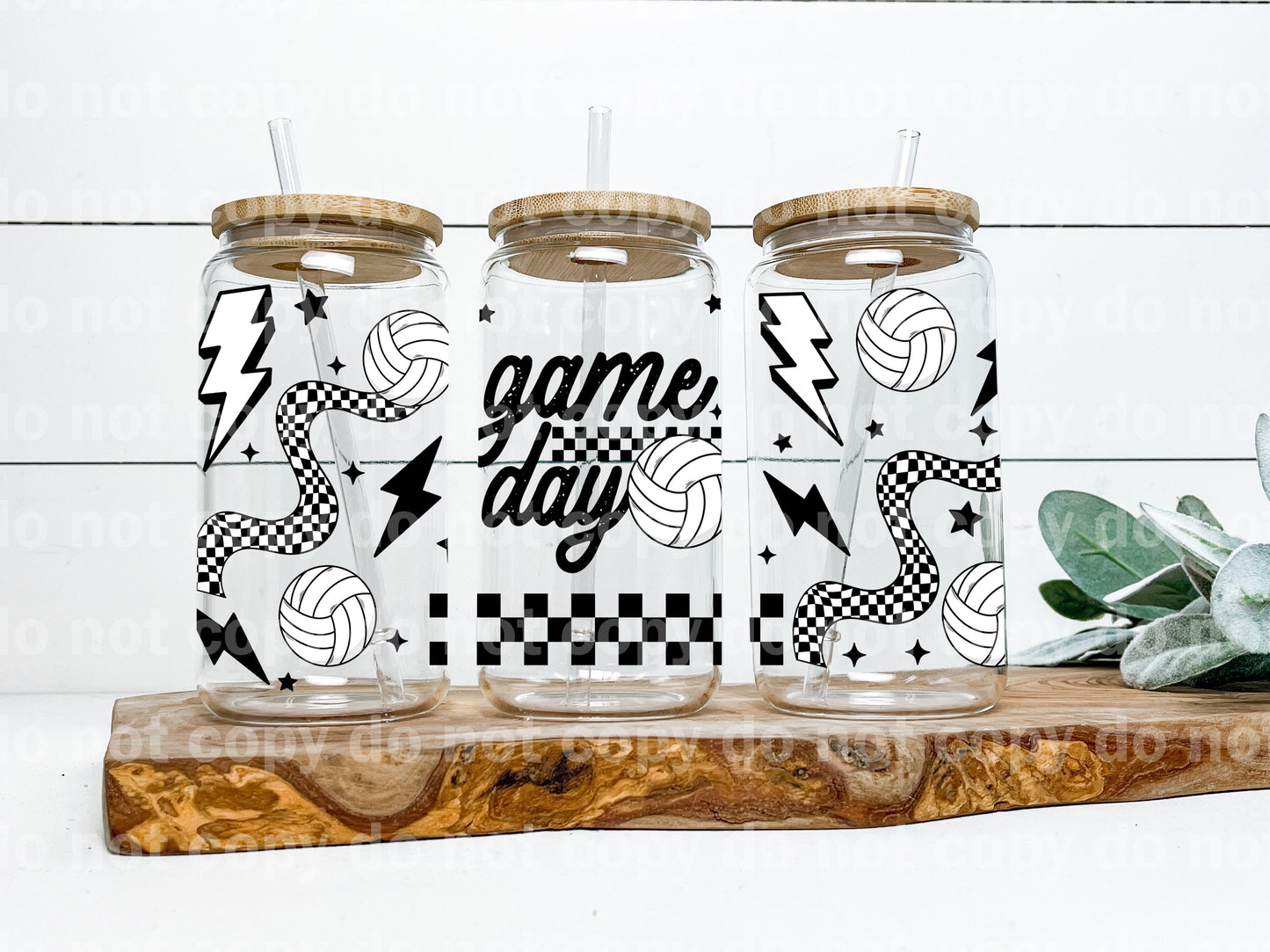 Envoltura de taza de voleibol de 16 oz del día del juego