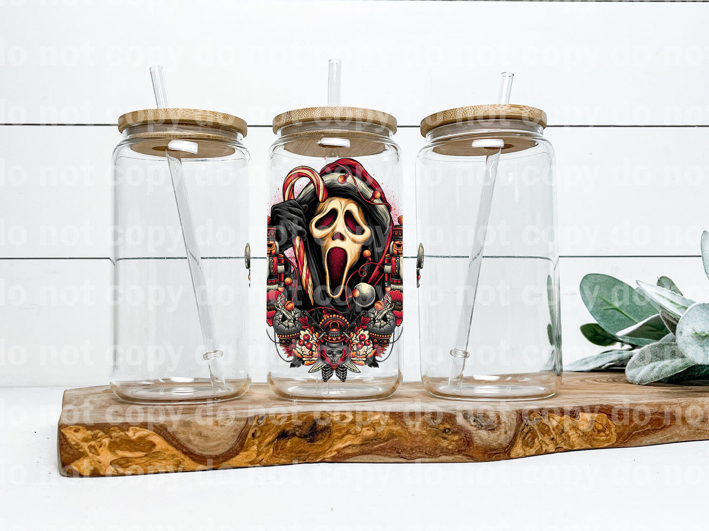 Ghost Face ghostface Christmas Decal 3.6 x 4.5