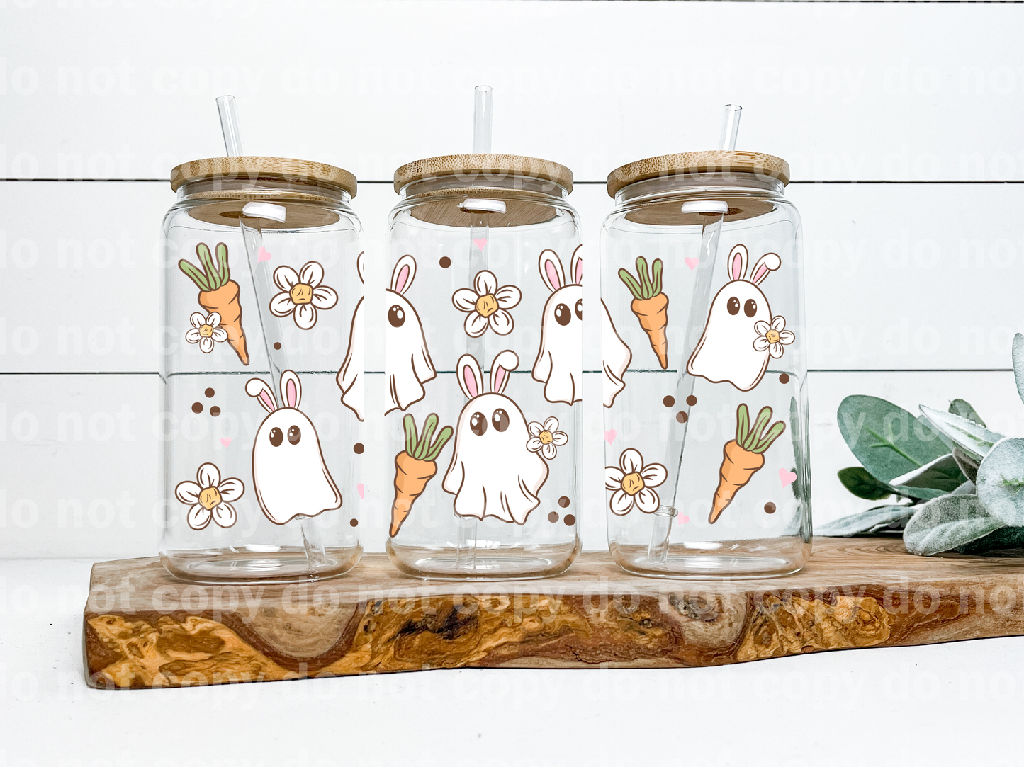 Ghostie Bunny 16oz Cup Wrap