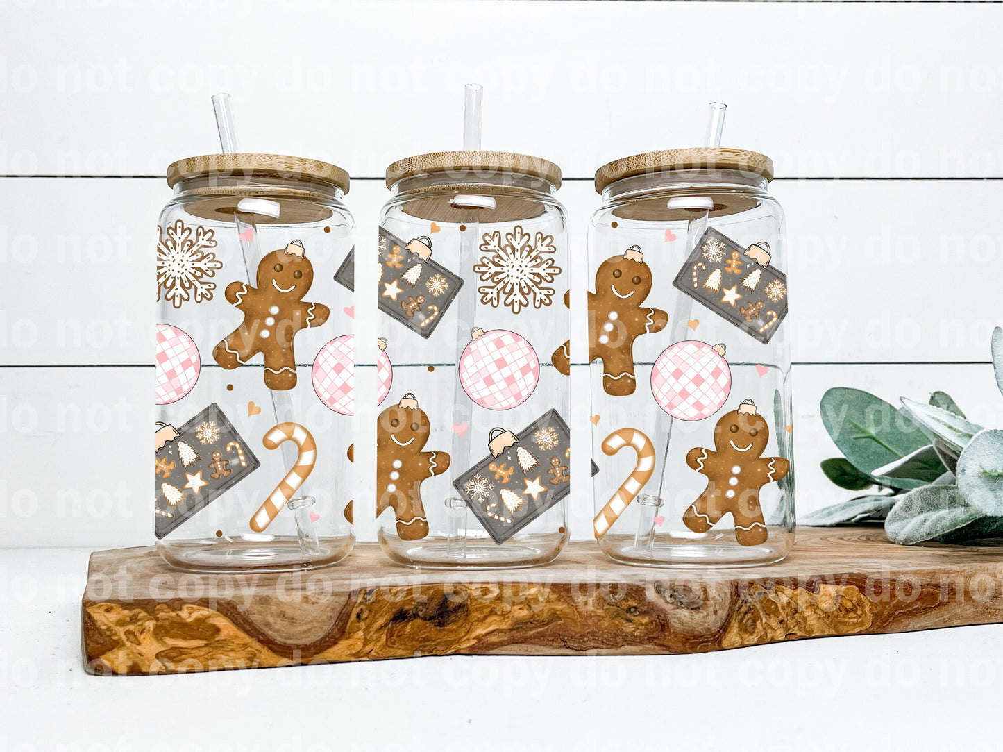Gingerbread Ornaments 16oz Cup Wrap