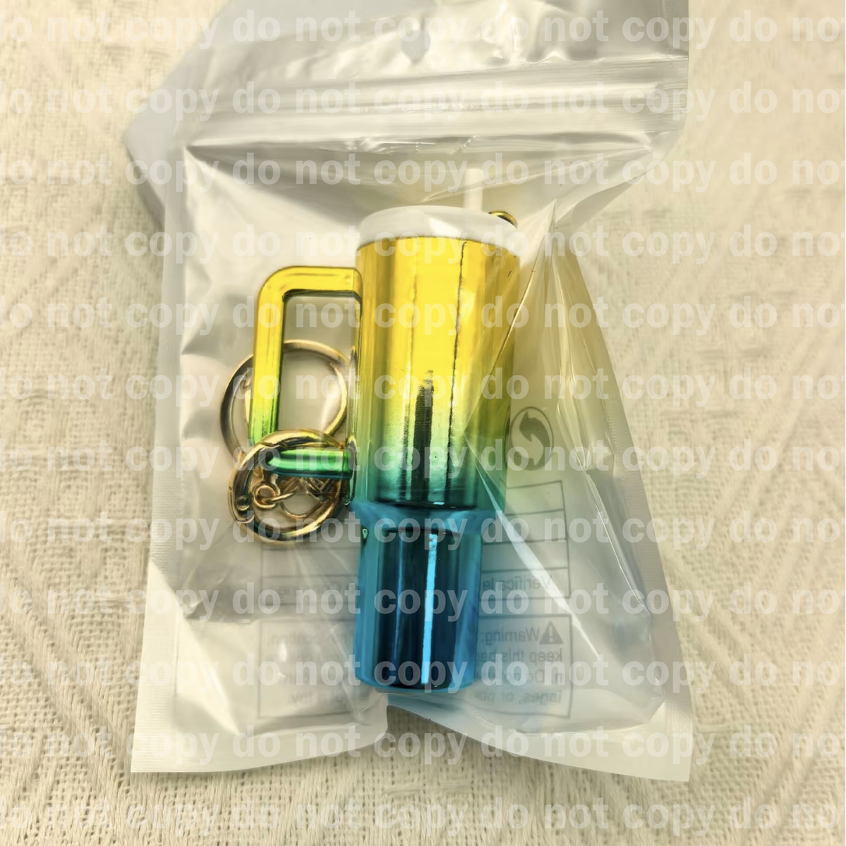 Mini tumbler chapstick holder keychain