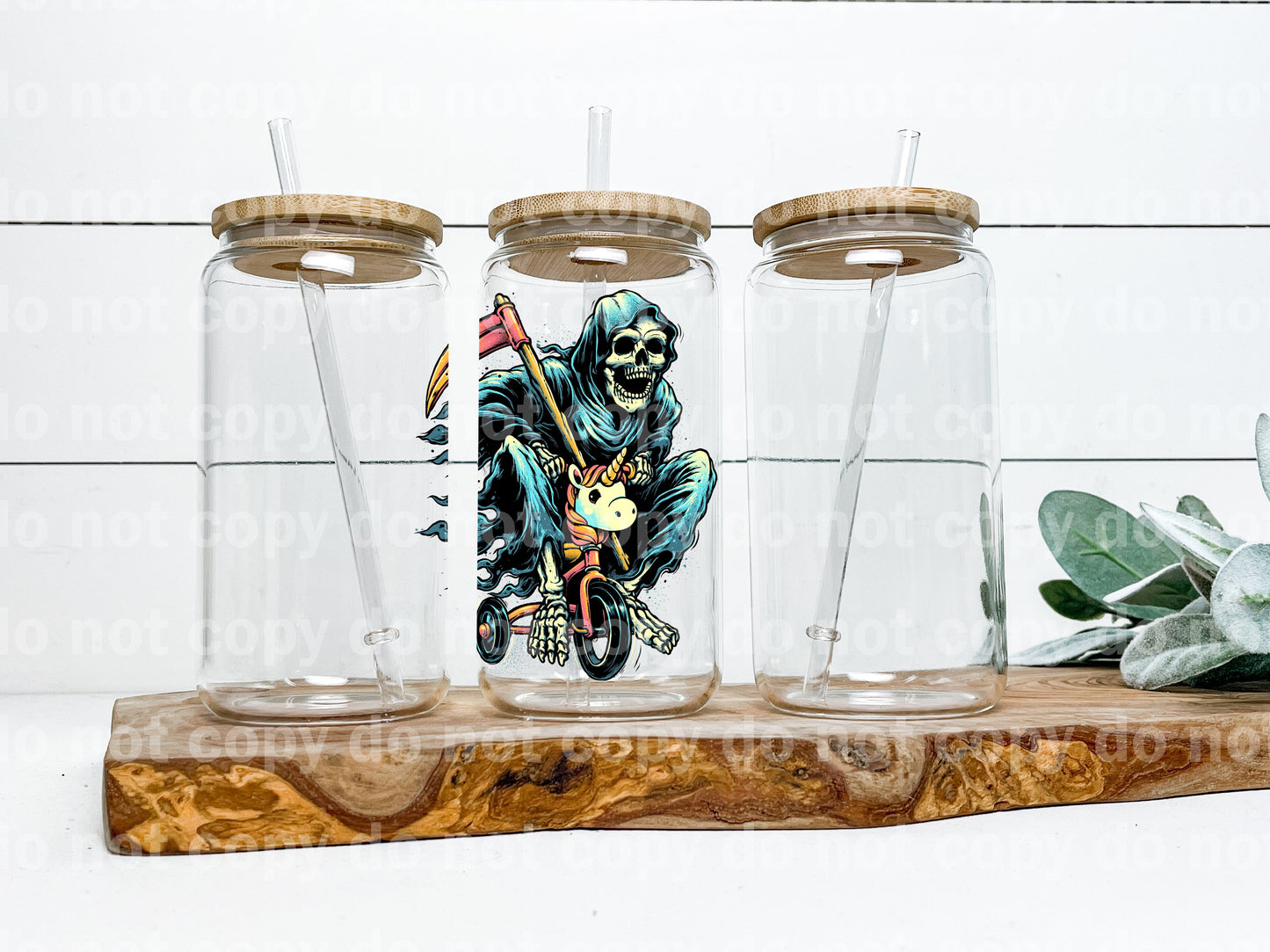 Grim Reaper Unicorn Decal 3.5 x 4.5