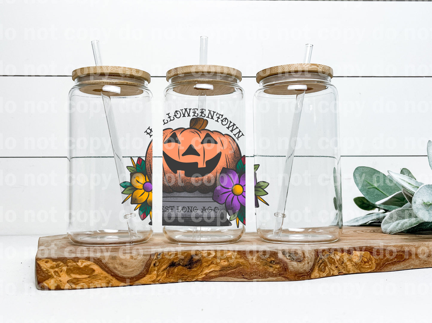 Halloween Town Pumpkin Est Long Ago Decal 4.5 x 3.6