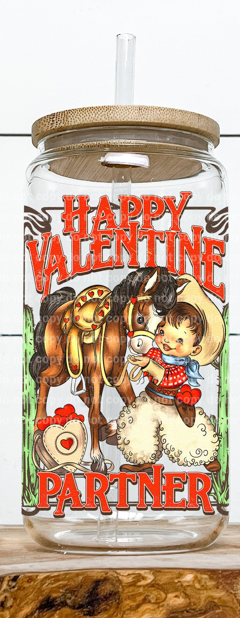 Happy Valentine Partner Decal 3.3 x 4.2