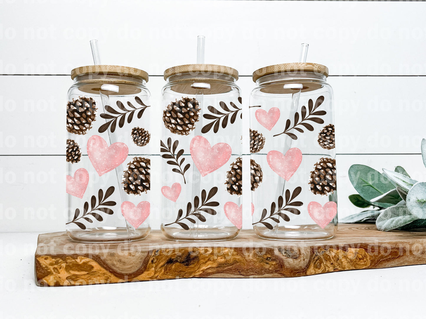 Heart Leaves 16oz Cup Wrap