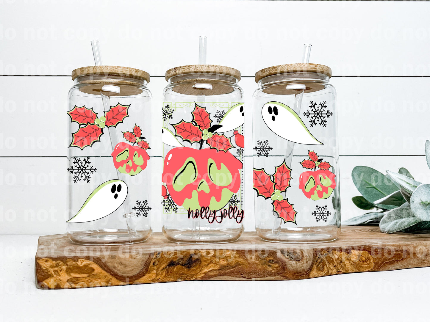Holly Jolly Red 16oz Cup Wrap
