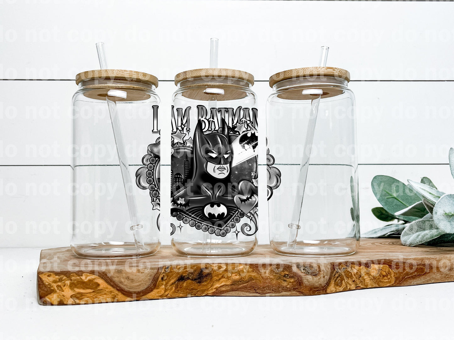 I Am Bat Superhero Greyscale