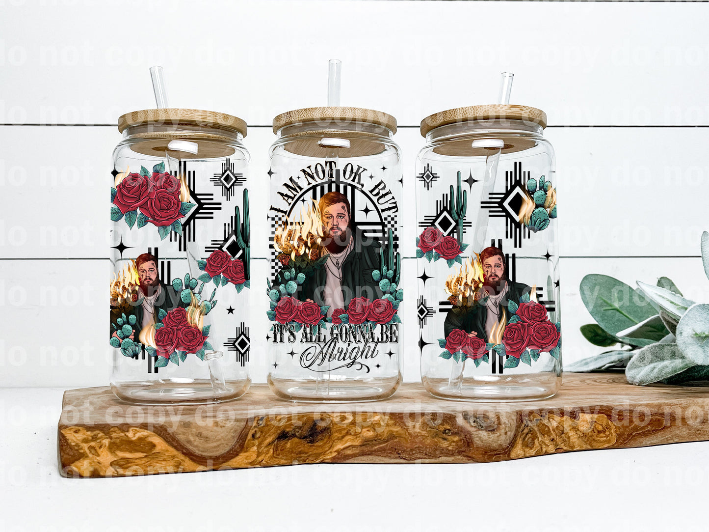 I Am Not Ok, But It's All Gonna Be Alright 16oz Cup Wrap