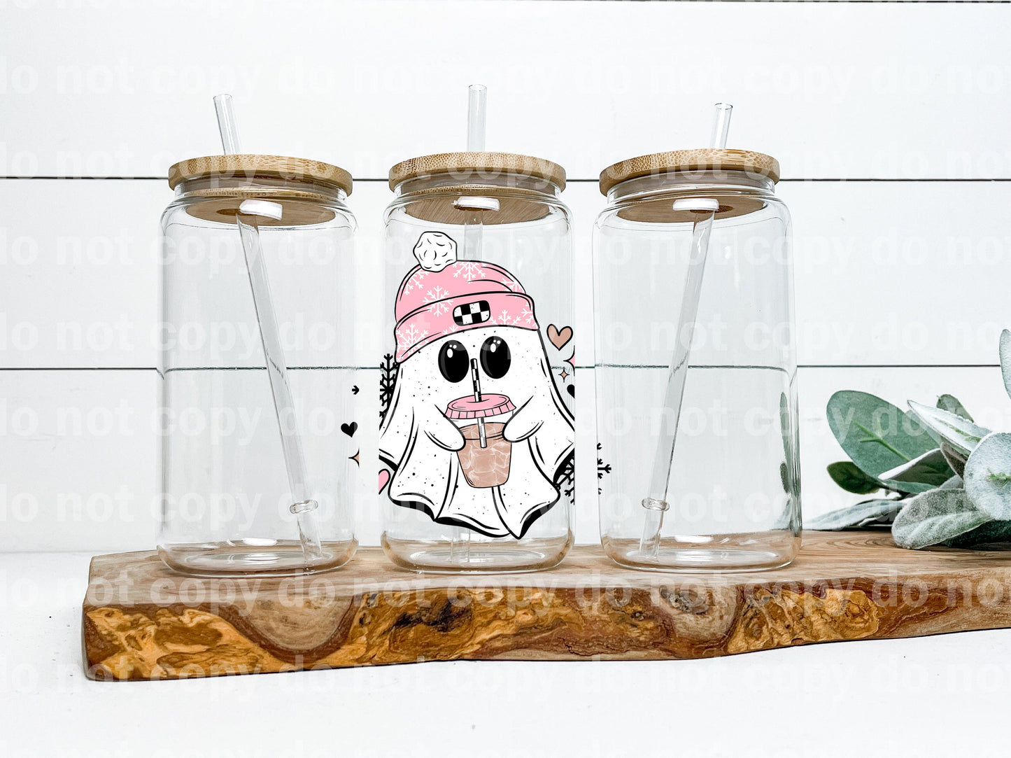 Iced Ghostie Coffee Pink Beanie