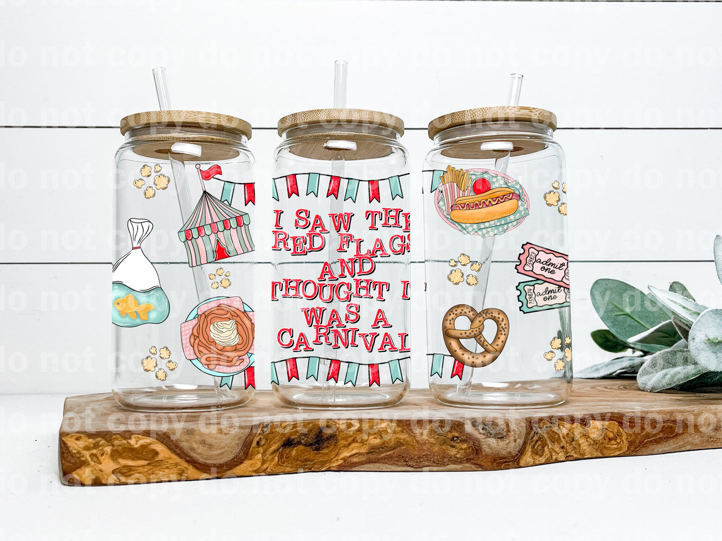 I Saw The Red Flags And I Thought It Was A Carnival 16oz Cup Wrap