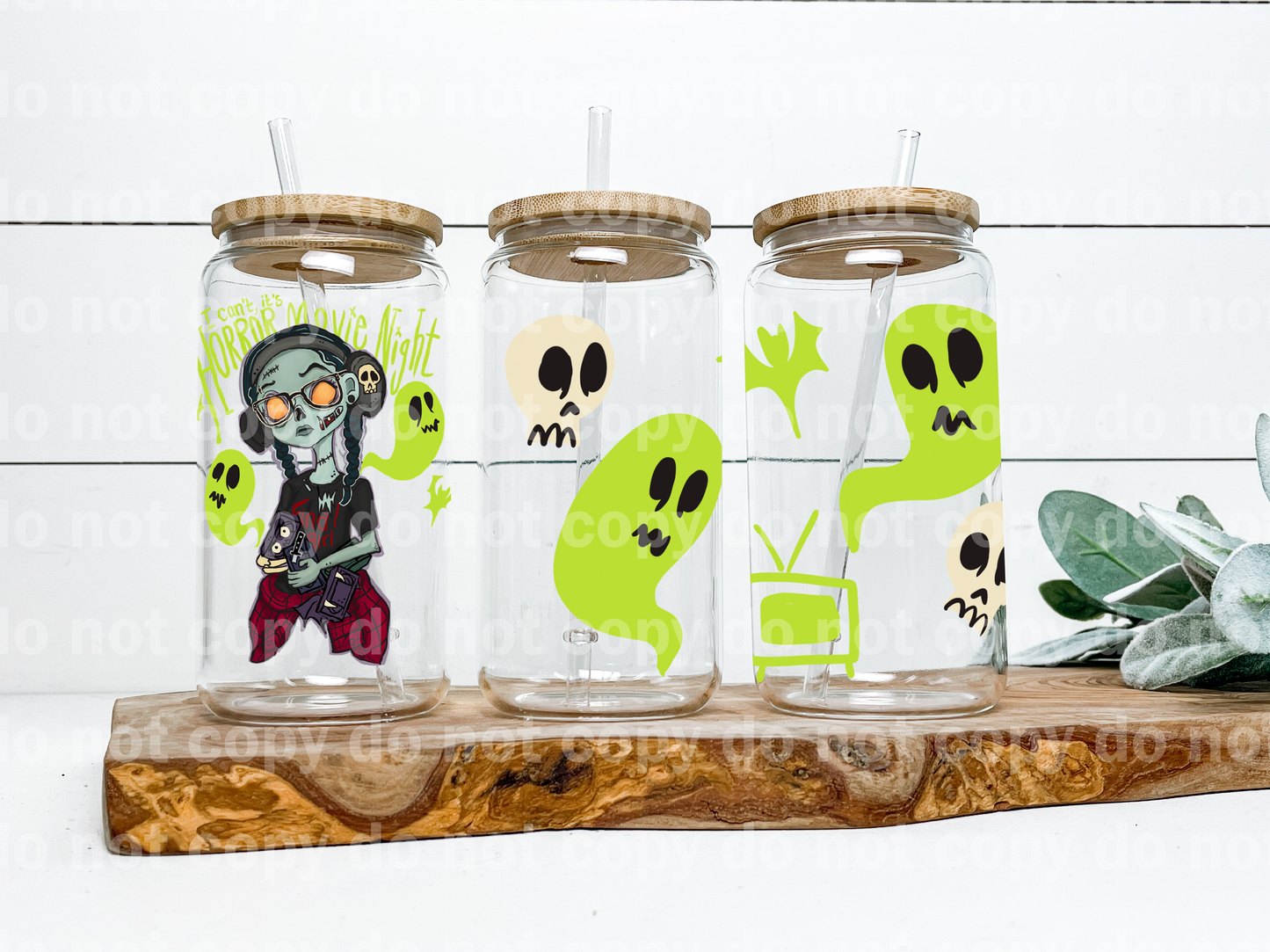 Horror Movie Night 16oz Cup Wrap