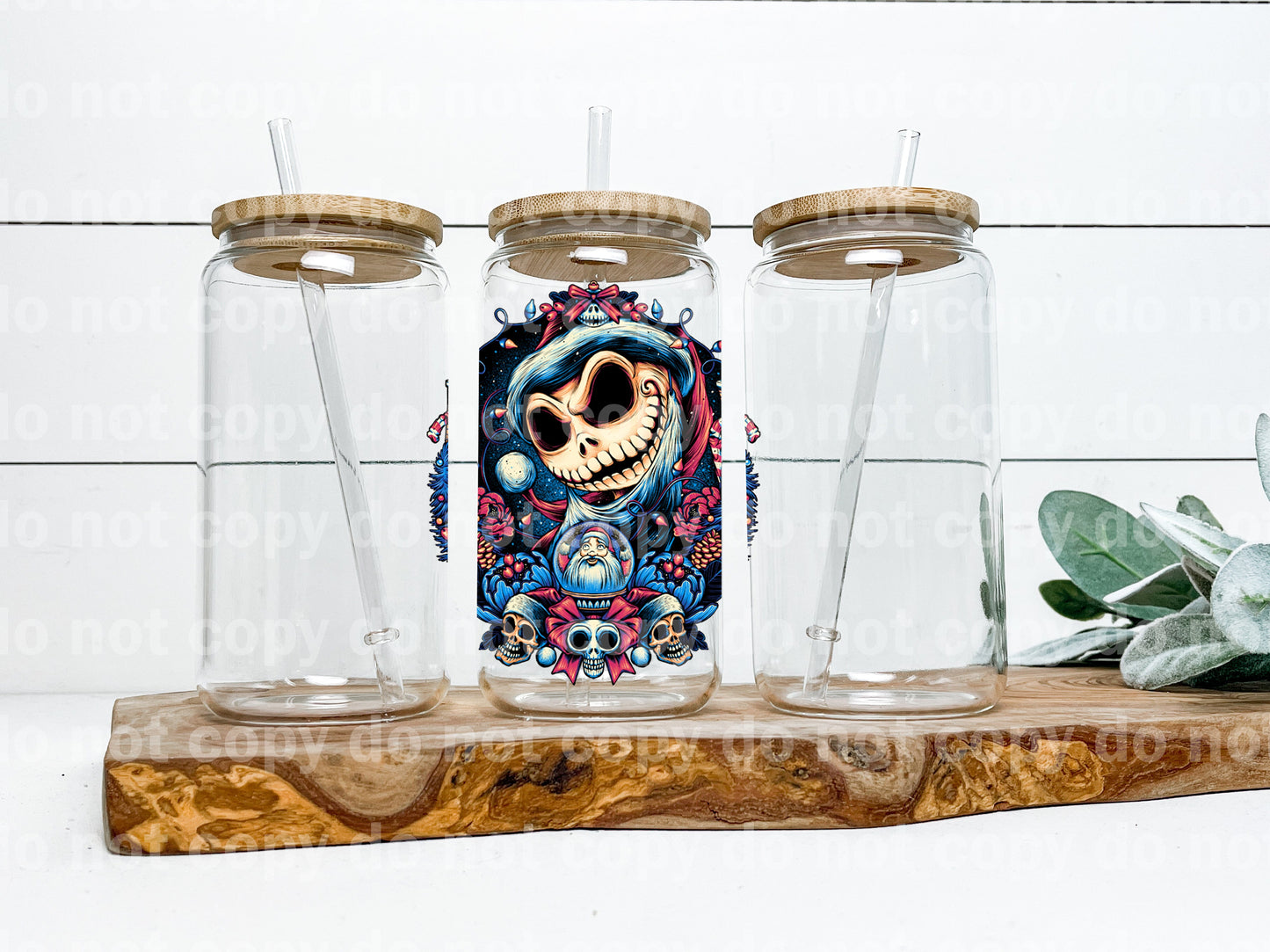 Jack Skeleton Christmas Decal 3.7 x 4.5