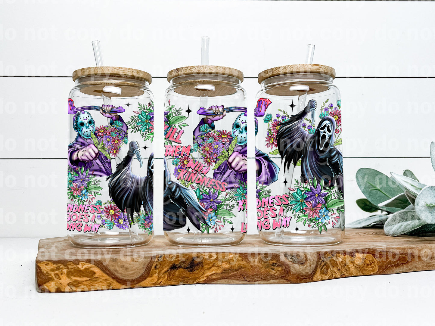 Kill Them With Kindness Horror Spring 16oz Cup Wrap