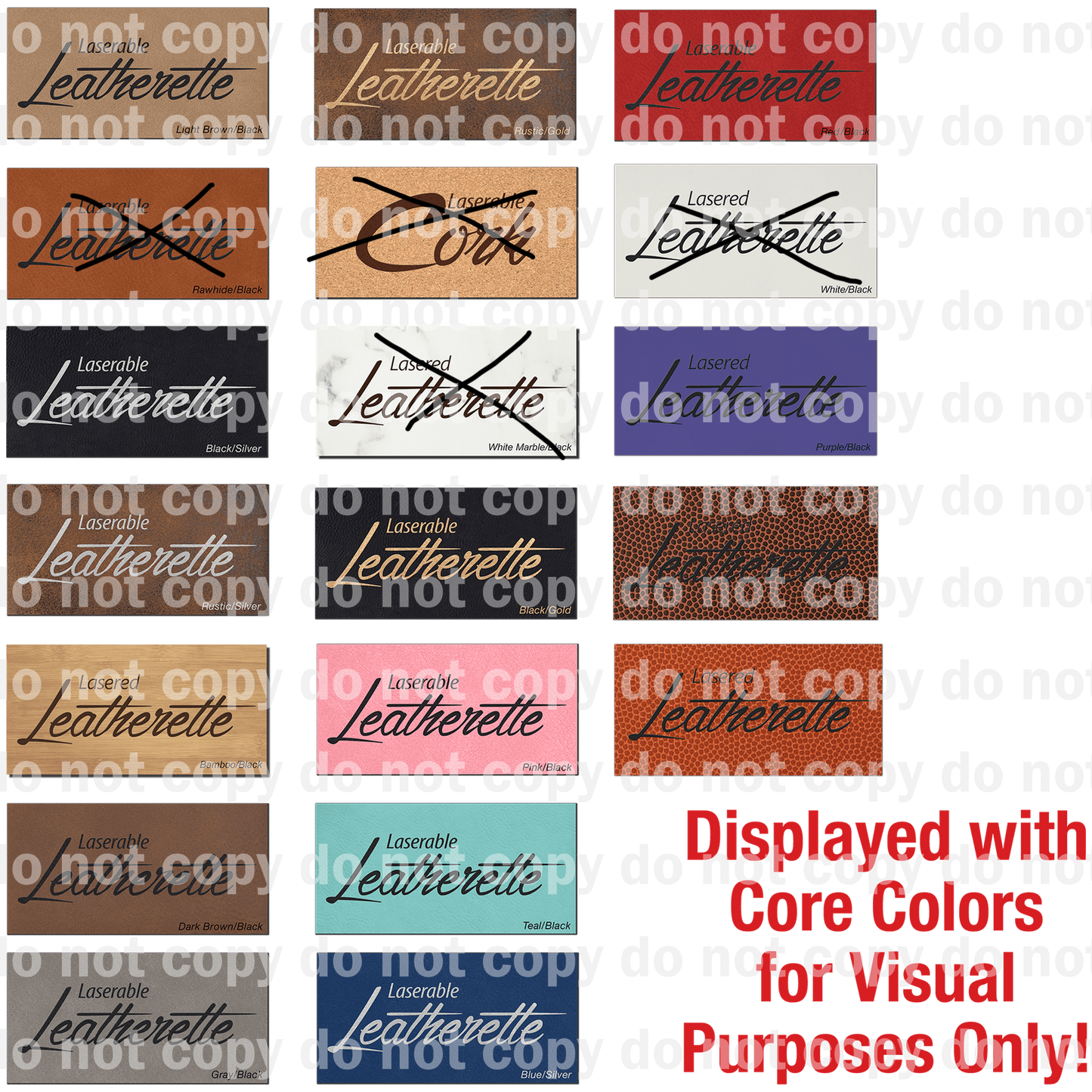 Leatherette patches, choose from our design library