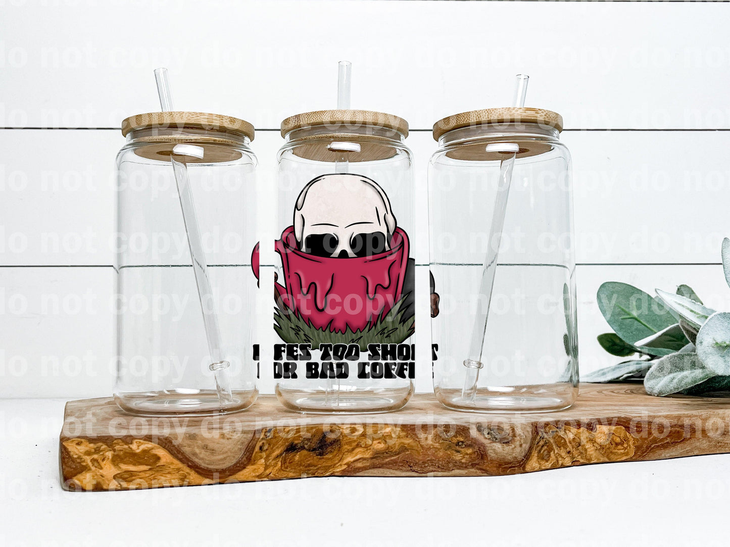 Life's Too Short For Bad Coffee Black/White