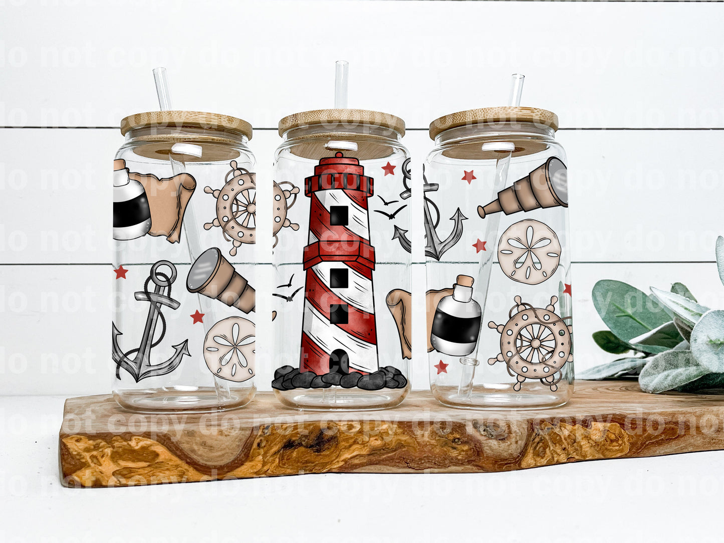 Envoltura de taza Lighthouse Sea Things de 16 oz