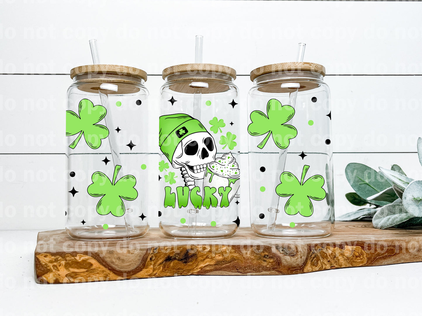 Lucky Skellie Beanie 16oz Cup Wrap