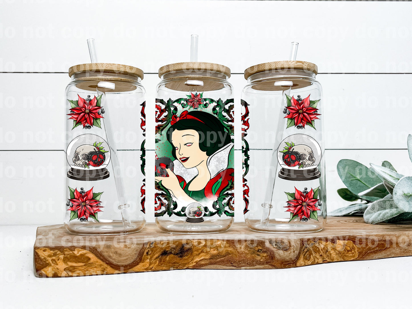 Mad Girl White Princess Christmas 16oz Cup Wrap