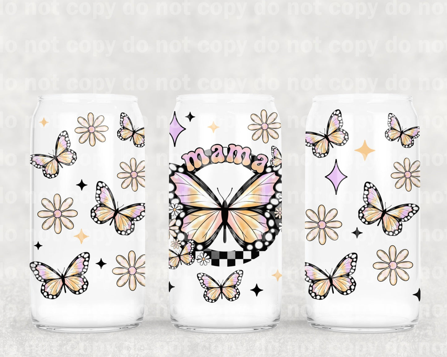 Envoltura de taza Mama Butterfly Flowers de 16 oz