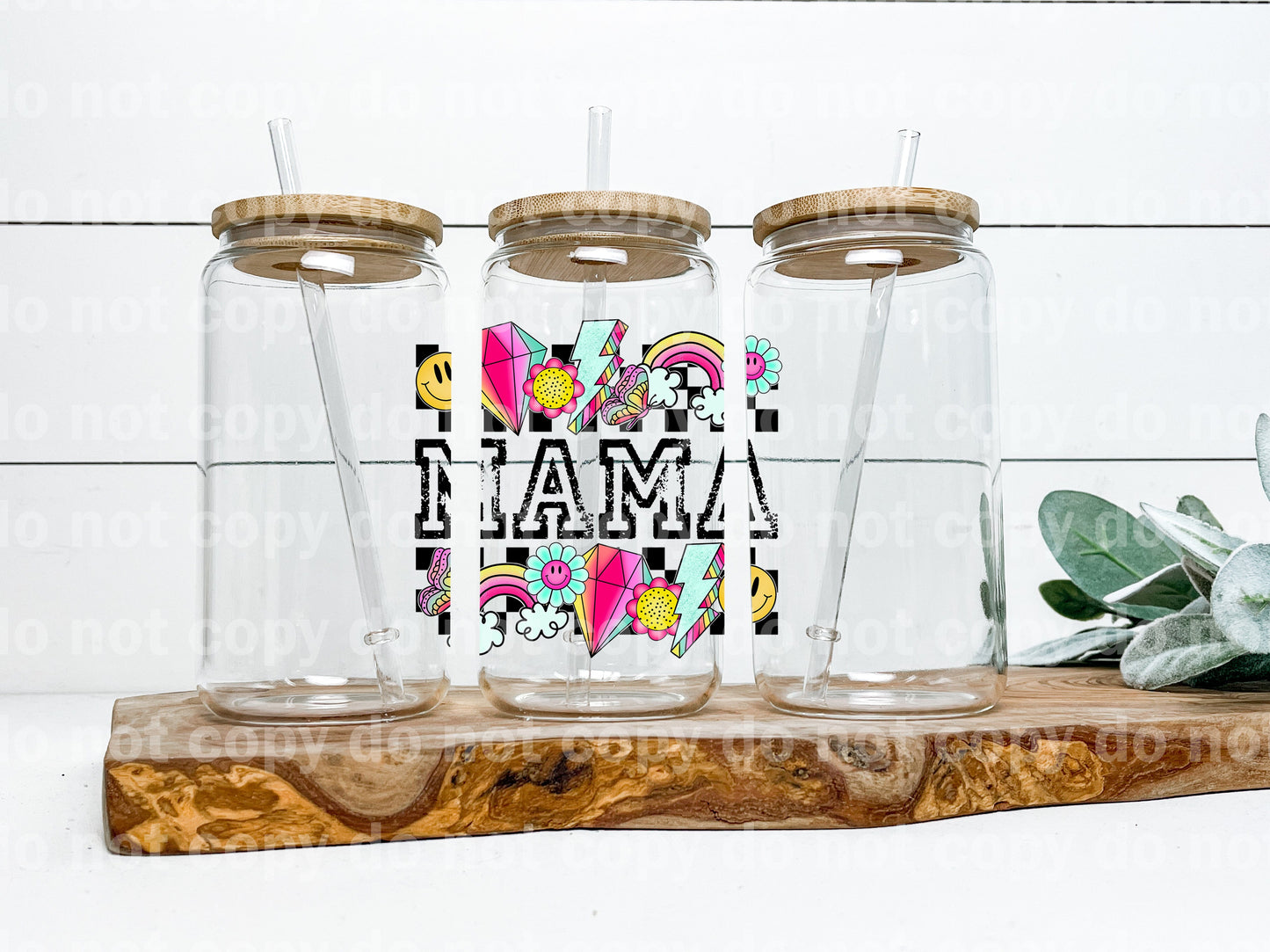 Mama Crystal Pink Decal 3.5 x 3.2