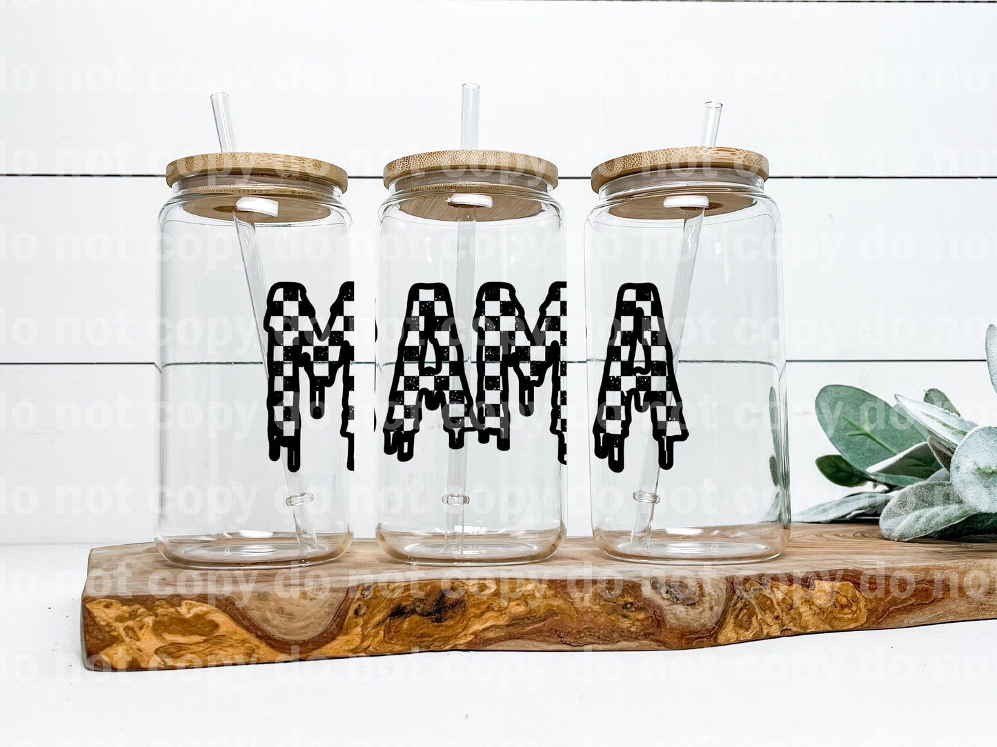 Mama Drippy Checkered Black/White