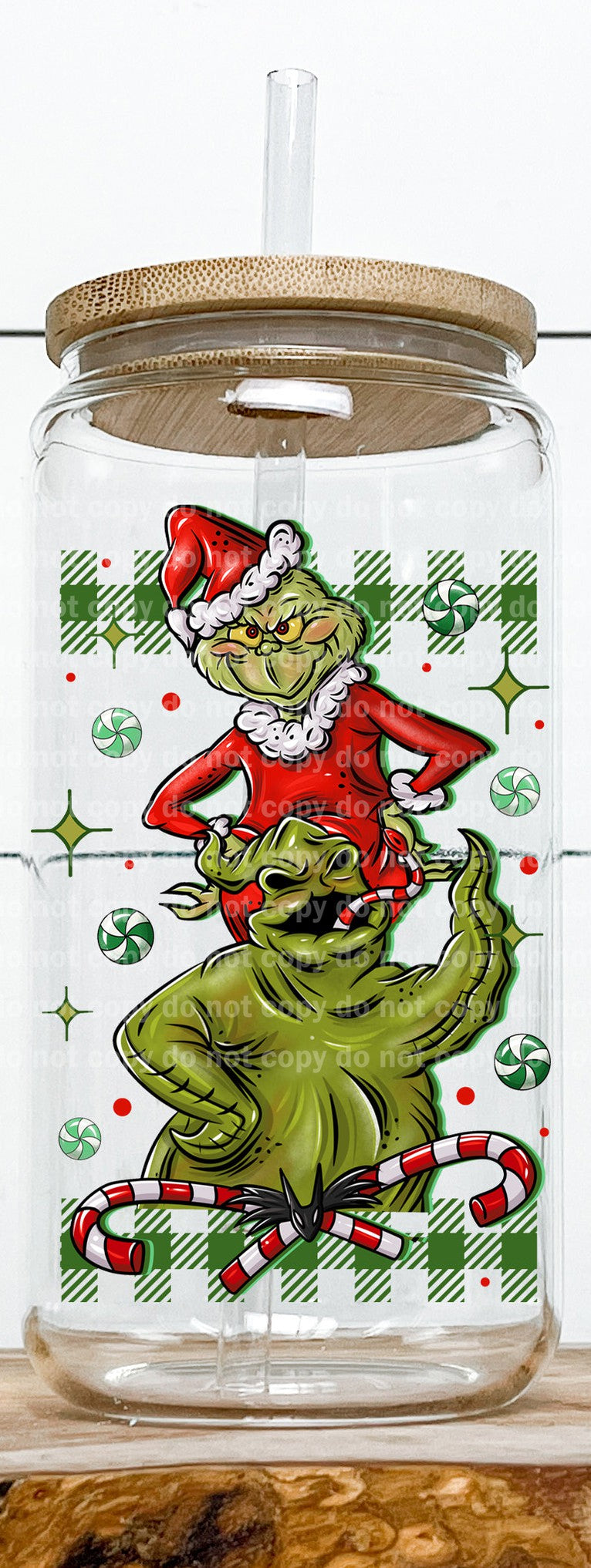 Calcomanía Mean Green Guy y Oogie 3 x 4,5