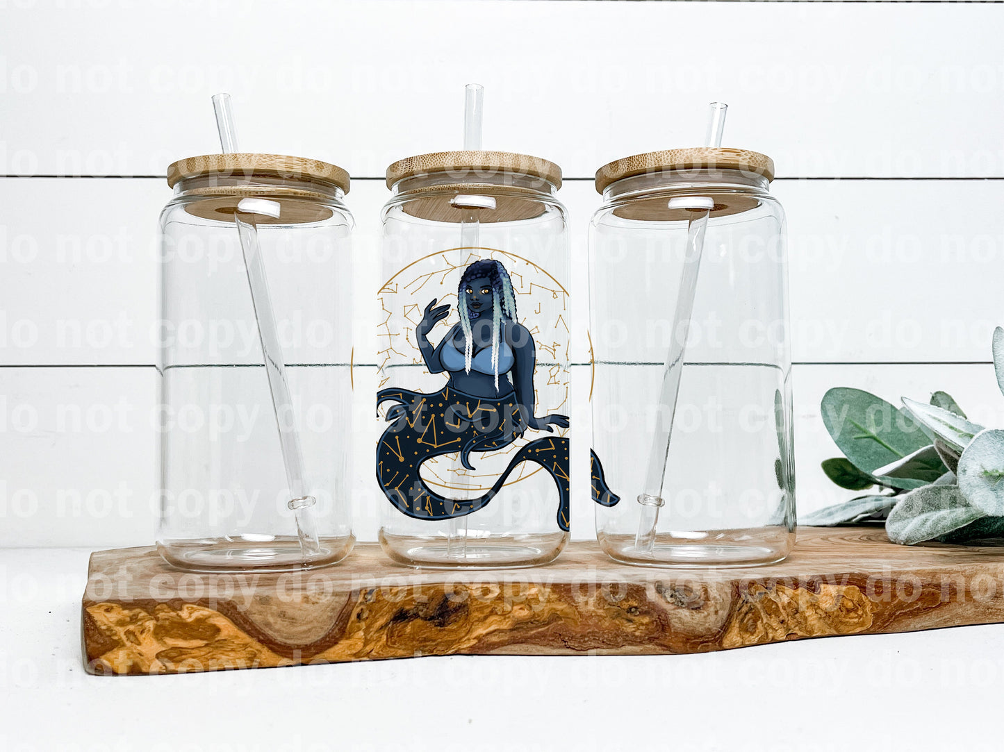 Mermaid Constellation Decal 3.3 x 3.5