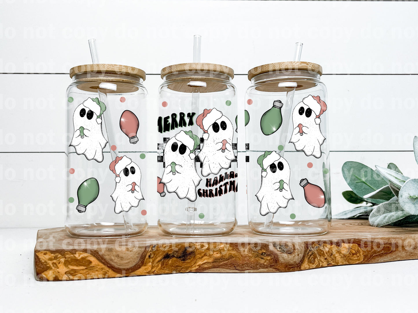Merry Hallo Christmas 16oz Cup Wrap