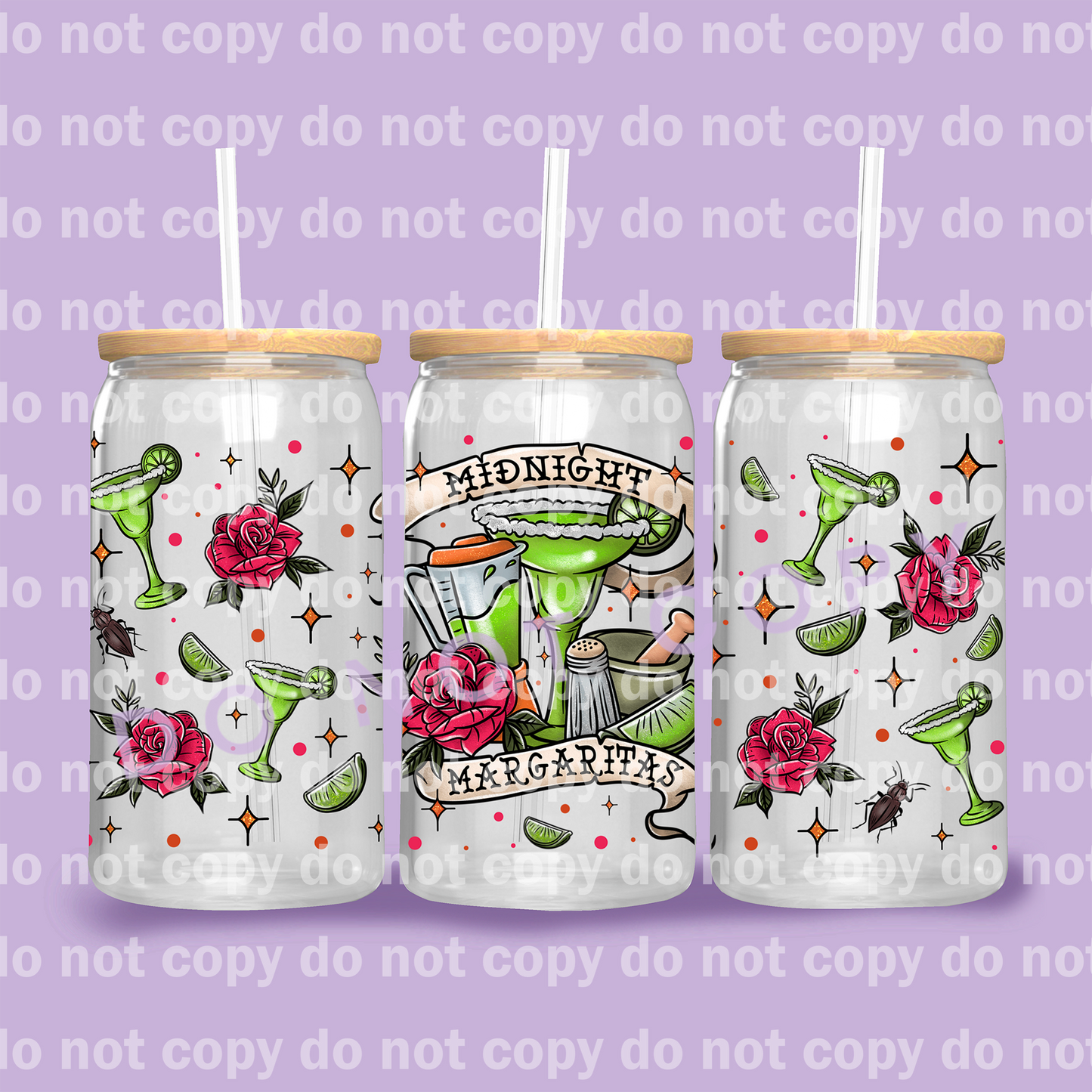 Midnight Margaritas 16oz Cup Wrap