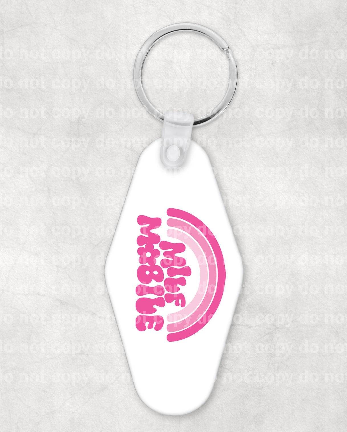 Milf Móvil Llavero UV DTF Eco solvente o transferencia por sublimación 1 x 1.6