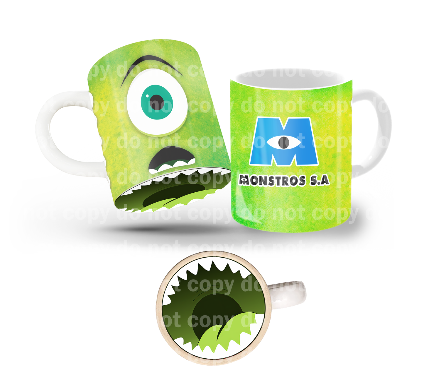 Monster Tilt & Sip Mug Wrap + Bottom Design Set