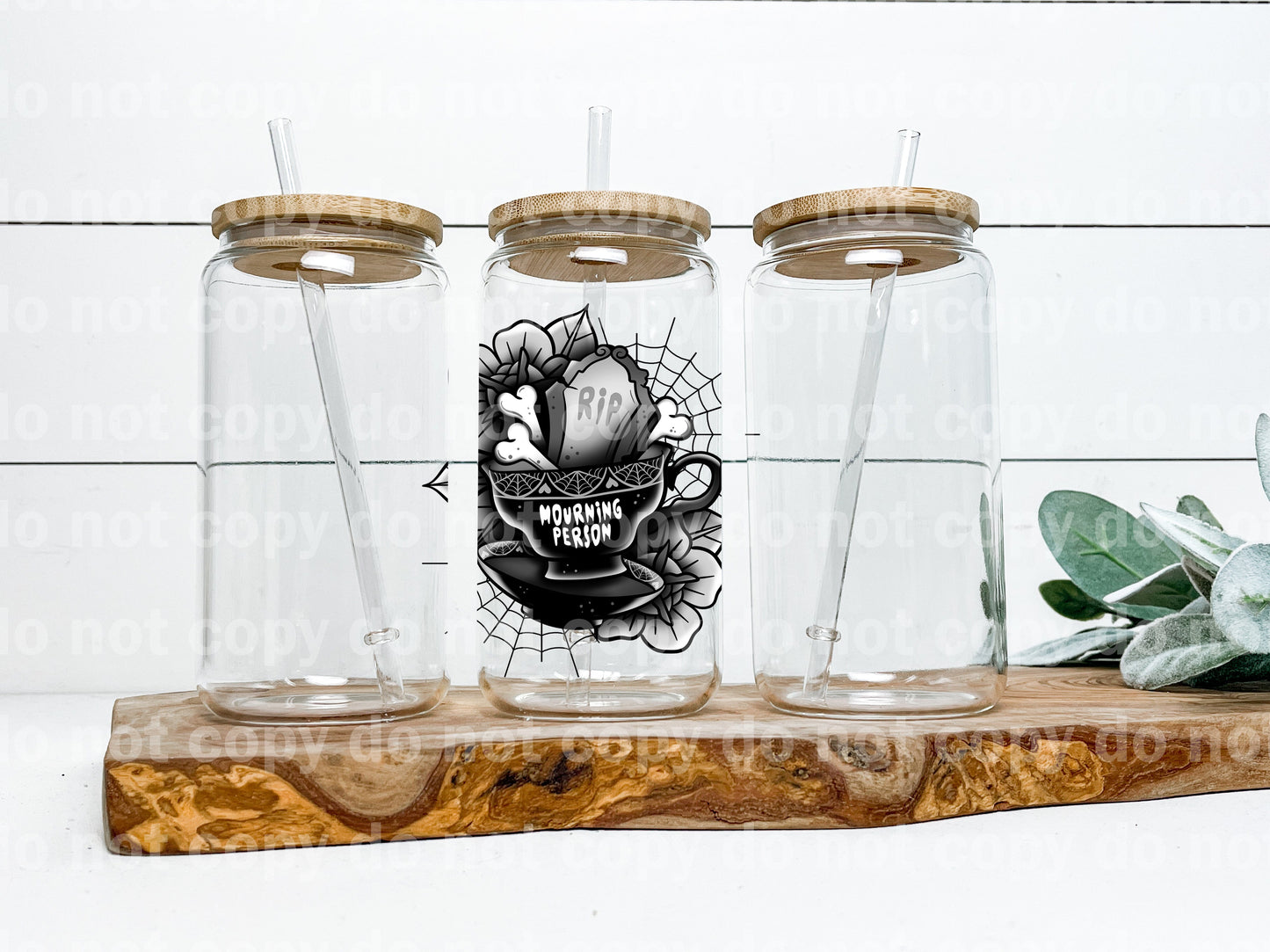 Calcomanía de persona de luto 3,5 x 3,8