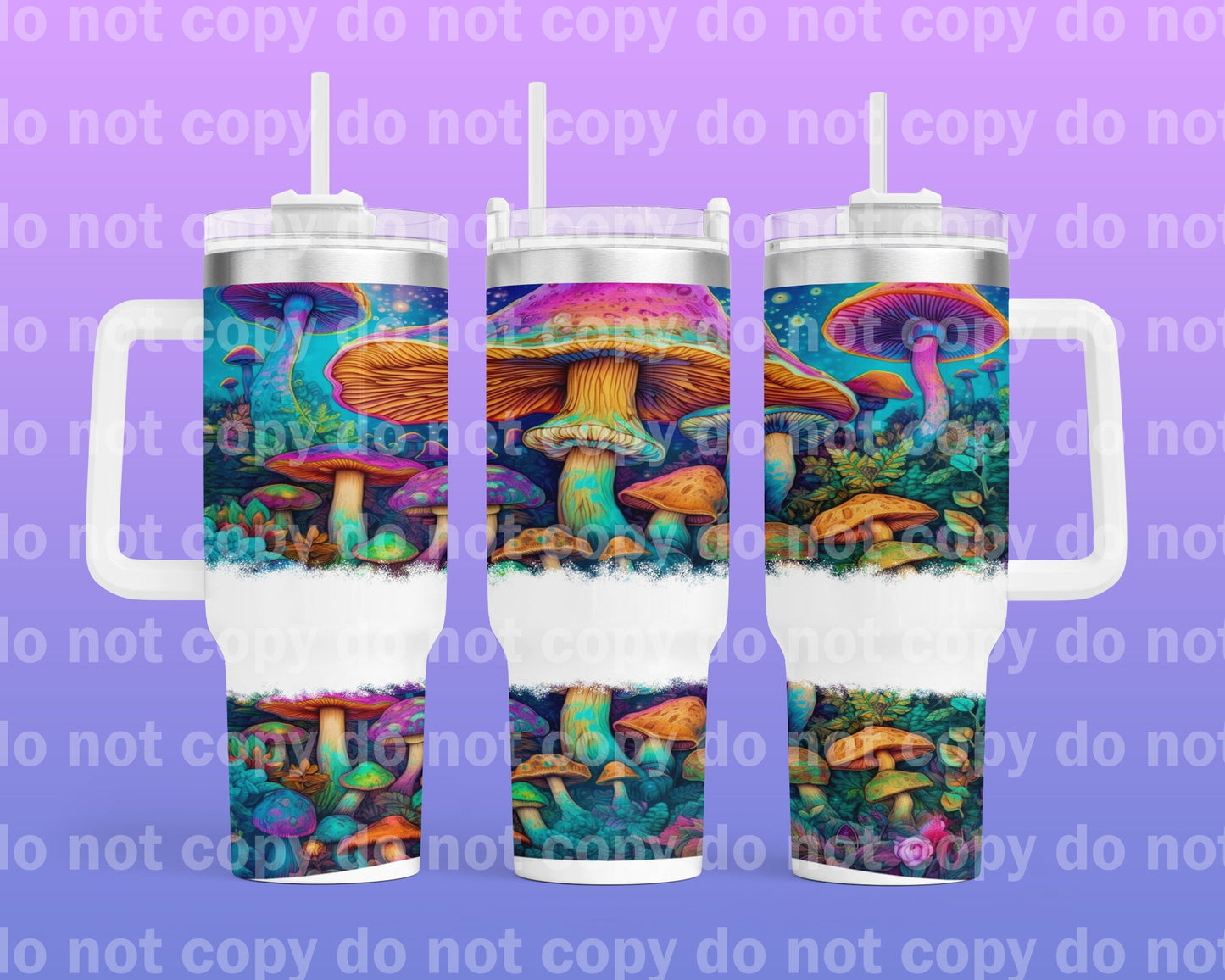 Mushrooms with Bottom Option 40oz Cup Wrap