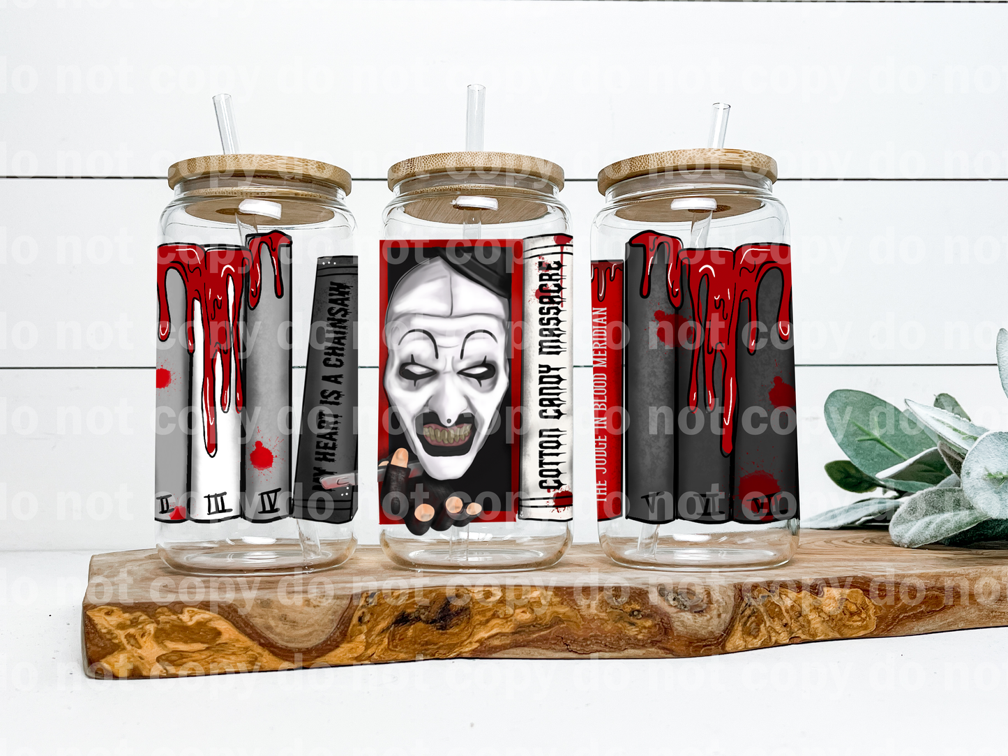 My Heart Is A Chainsaw Terrifier Books 16oz Cup Wrap