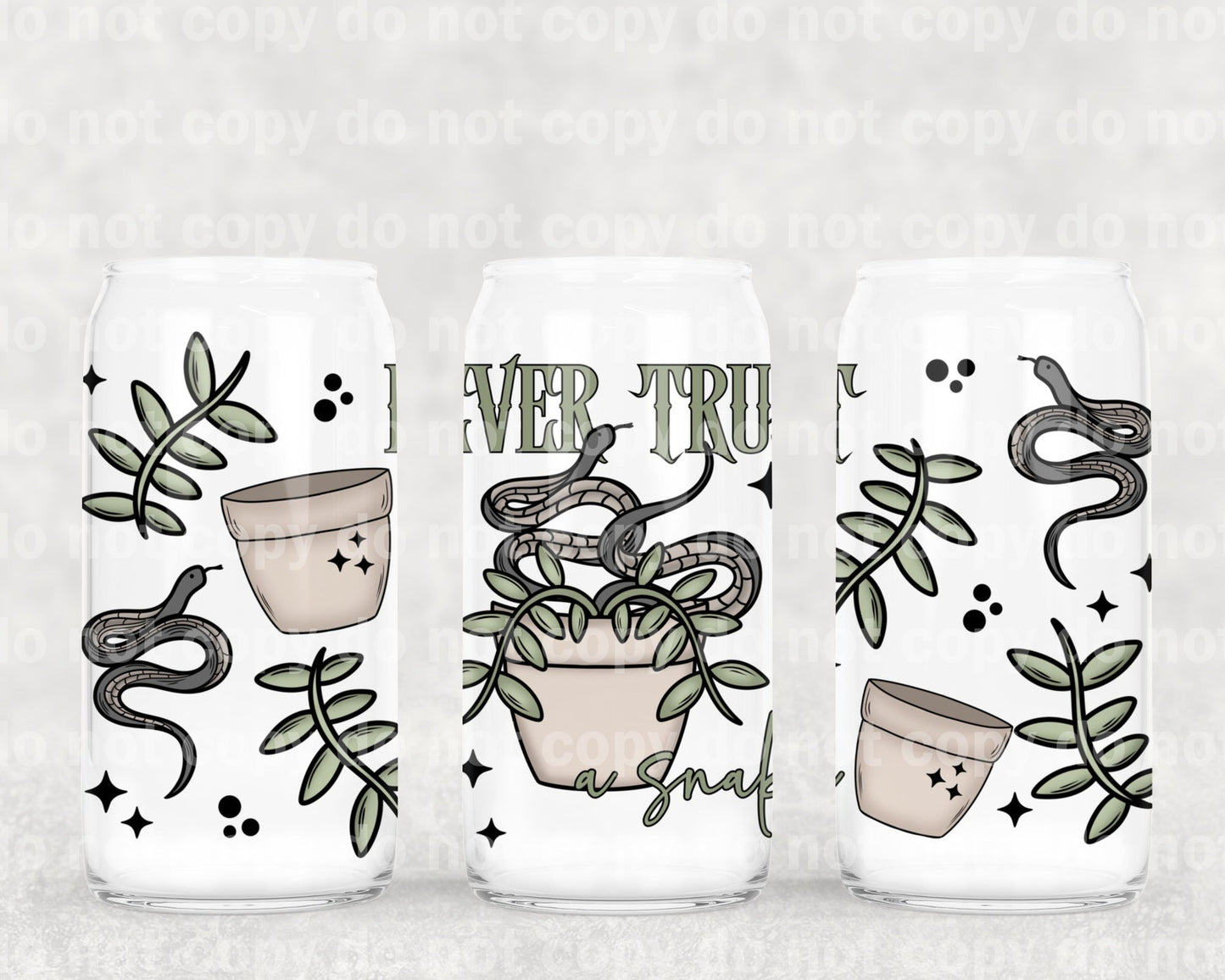 Never Trust A Snake 16oz Cup Wrap